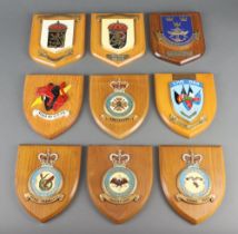 Four Royal Air Force squadron plaques no.6, no.25, no.153 and CX1 squadron together with a Swedish