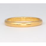 A 22ct yellow gold wedding band, size R, 4.1 grams