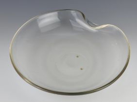 An Elsa Peretti for Tiffany, glass free form bowl 36cm