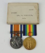 A First World War pair of medals - British War medal and Victory medal to CPL.P.Pickering.R.E with