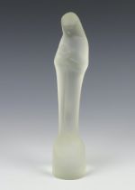 A 1930's Gusl frosted glass Madonna and Child by Stef Uiterwaal 25cm