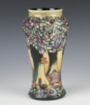 A contemporary Moorcroft vase - Nightwood by Beverley Wilks circa 1997, 25cm