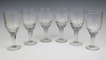 A set of 6 19th/20th Century glass rummers