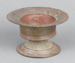 A Benin circular bronze bowl 8cm x 13cm