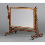 A 19th Century rectangular plate dressing table mirror contained in a mahogany swing frame 45cm h