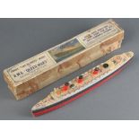 A Unique Take a Piece model of RMS Queen Mary together with key chart, boxedSome pen marks to the