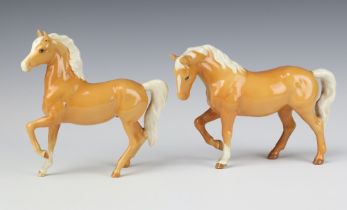 A Beswick figure of Prancing Arab Type No 1261 Palomino gloss by Arthur Gredington 17cm and a