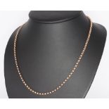 A 9ct yellow gold necklace 49cm, 9.5 grams