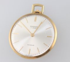 An 18ct yellow gold Progress dress pocket watch contained in a 40mm case, the back weighing 7.8