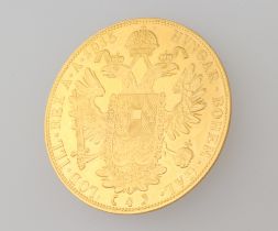 A 1915 Austrian restrike 4 ducat 14.1 grams