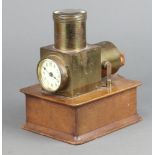 A Junghans style Night Beam early battery operated electric projector clock with 5cm enamelled