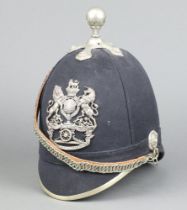 A Victorian Royal Artillery Volunteer Home Service Pattern helmet complete with helmet plate and