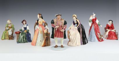 A Royal Doulton limited edition of 9500 figure group of Henry VIII and his 6 wives complete with