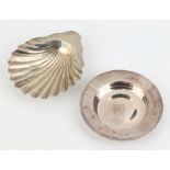 A silver Armada dish Sheffield 2005 together with a silver shell shaped butter dish, 116 grams