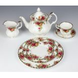 A 68 piece Royal Albert Old Country Rose Pattern dinner/tea service comprising twin handled tureen