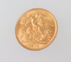 A half sovereign 1914