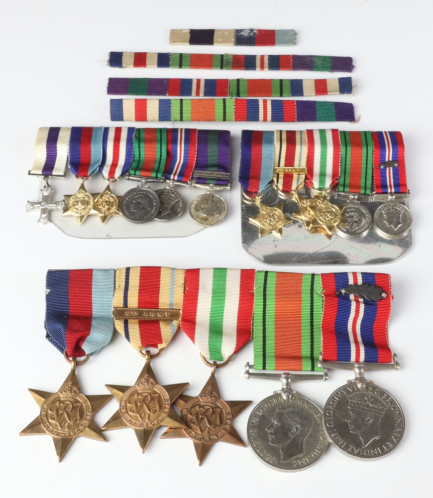 A Second World War medal group 1939-45 Star, Africa Star with 8th Army bar, Italy Star, Defence
