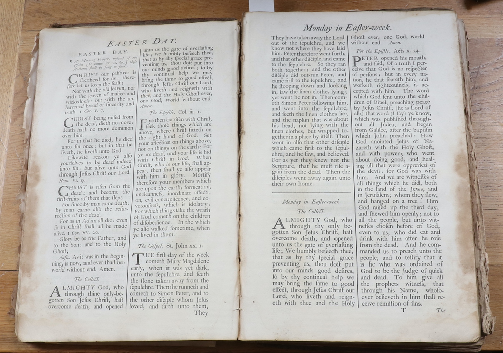 The Common Prayer Book and Adminiftration of Sacrements Wright Gill Oxford 1768 folio, Williams - Image 2 of 3