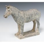 A 20th Century pottery figure of a Tang horse 33cm x 23cm x 13cm