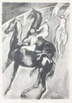 John Copley, (British 1875-1950), lithograph "Horses Turning Into The Canter" signed to centre