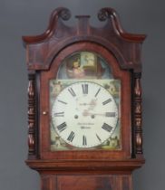 Smith and Sons of Walton, an 18th Century 8 day longcase clock, the 35cm arched painted dial