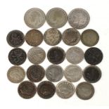 A quantity of pre-1947 silver sixpences, 34 grams