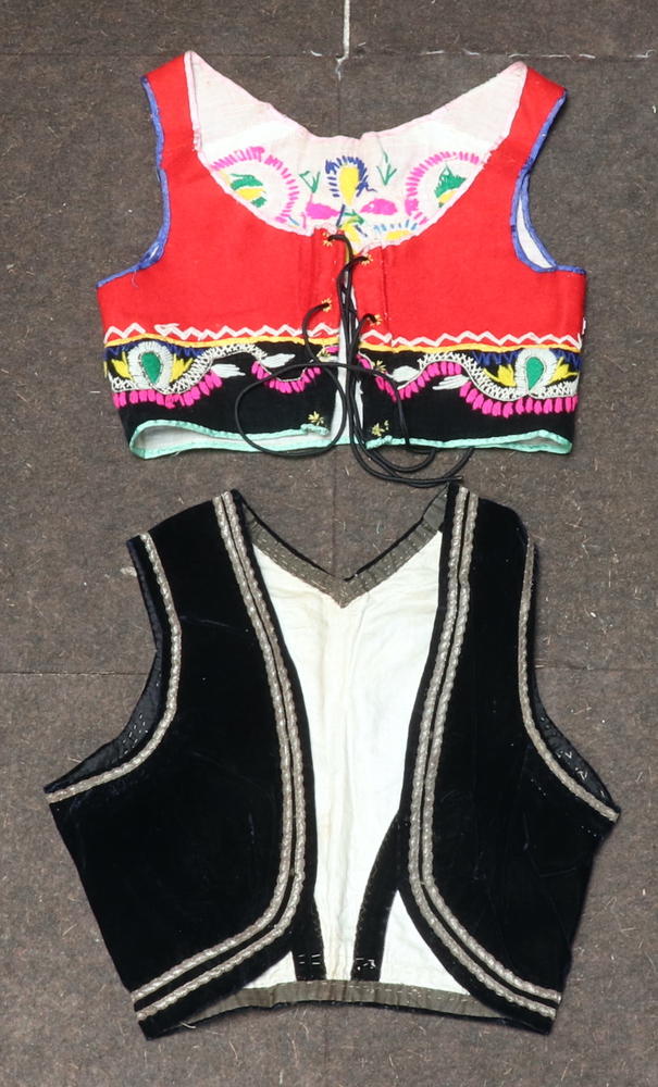 A quantity of various 19th Century and later costumes comprising black silk minstrels costume with - Image 14 of 21