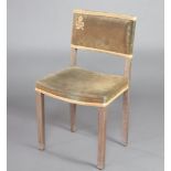 A George VI limed oak Coronation chair, the base marked B North & Son, West Wycombe, Coronation 87cm