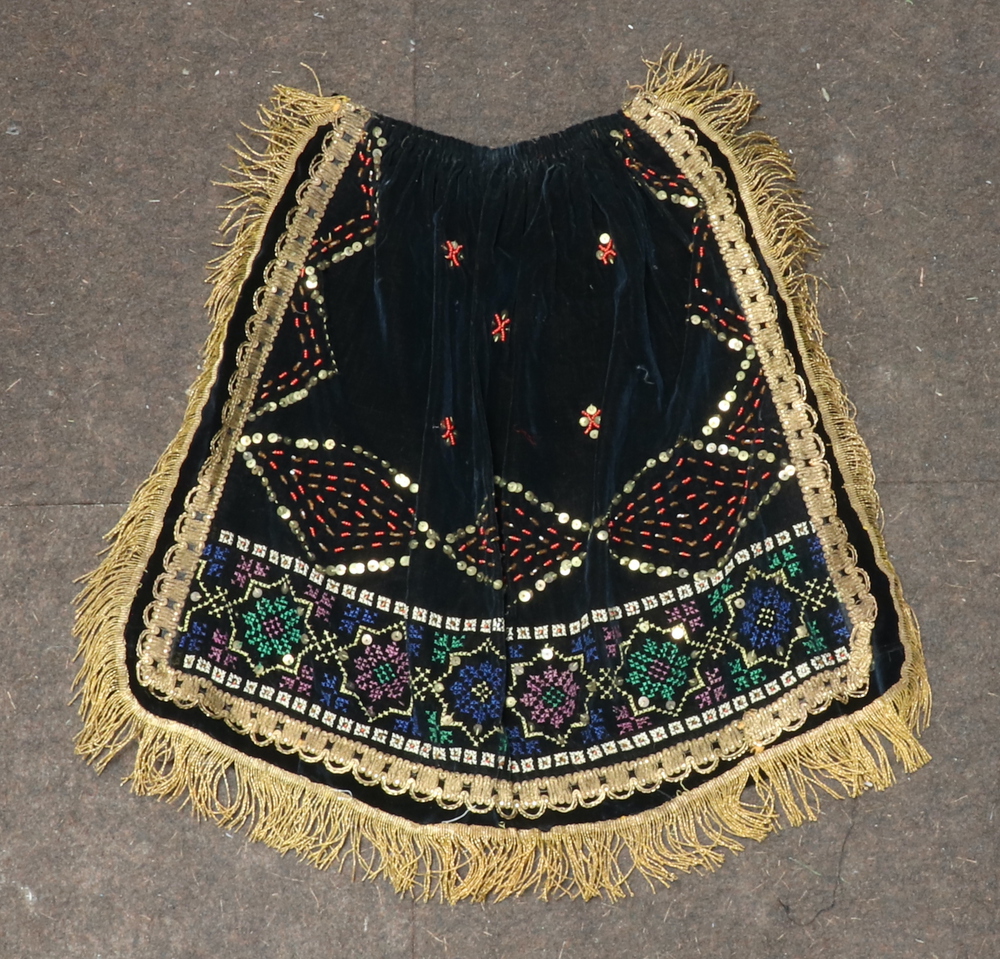 A quantity of various 19th Century and later costumes comprising black silk minstrels costume with - Image 10 of 21