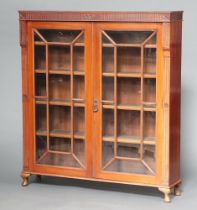 A 19th Century mahogany bookcase (formerly the top of a bureau bookcase), fitted adjustable