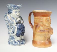 A Royal Doulton salt glazed Toby jug the base impressed 3578 21cm together with a 19th Century