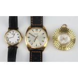 A Seiko wristwatch contained in a gold plate case, 1 other lady's Seiko wristwatch an Inventic
