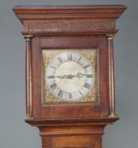 John Dandswel, an 18th Century 30 hour longcase clock with birdcage movement, the 25cm gilt dial