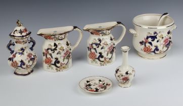 A pair of Masons Mandalay pattern wall pockets in the form of jugs 16cm, a twin handled chassepot