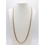 A 9ct flat link chain, 60cm , 16.1g