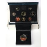 A 2016 five pound Somme coin, together with 3 cased proof sets 1995, 1996 and 1997