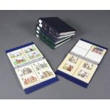 Seven albums of Elizabeth II GB PHQ cards 1974-2004