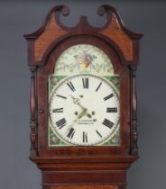 W Graham Cockermouth, an 19th Century 8 day striking longcase clock, the 34cm arched floral