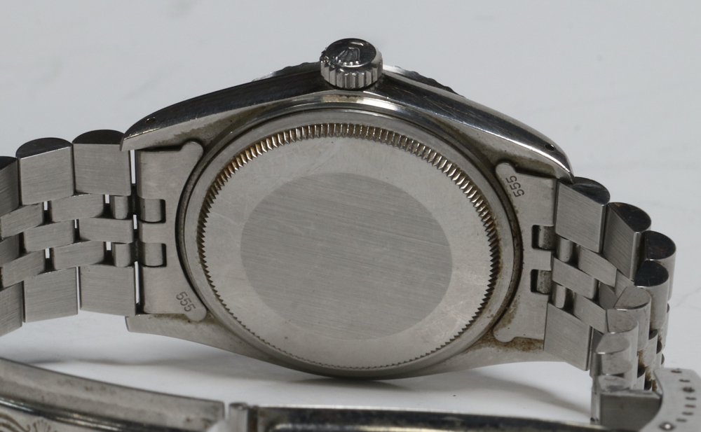A gentleman's steel cased Rolex Oyster perpetual datejust wrist watch contained in 35mm case with - Image 3 of 7
