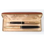 A Parker 51 fountain pen and ditto propelling pencil cased