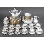 A 67 piece Royal Albert Moonlight Rose pattern dinner/tea service comprising oval meat plate, 12