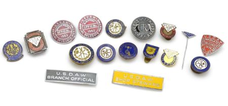Trade Union Interest: a quantity of assorted badges, pins, etc. to include the Union of Shop