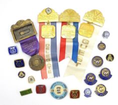 Trade Union Interest: a quantity of assorted badges, pins, etc. to include three Transport & General