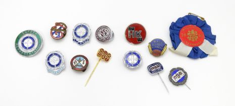 Trade Union Interest: a quantity of assorted badges, pins, etc. to include Wallpaper Workers