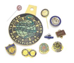 Trade Union Interest: a quantity of assorted badges, pins, etc. to include The National