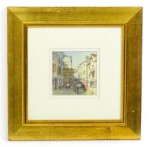 George Busby (1926-2005), Watercolour, Ponte dei Carmini, Venice. Signed with initials GB lower