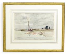 Frank Henry Mason (1876-1965), English School, Watercolour, A Rainswept Estuary in East Anglia