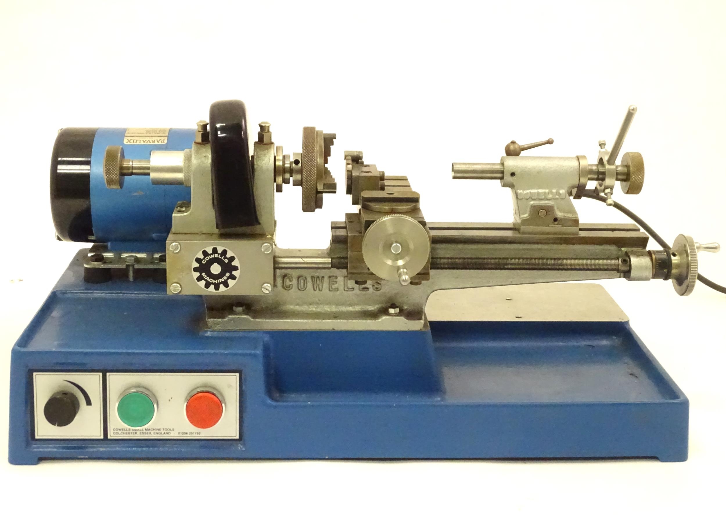 Clock / Watchmakers / Repairers Interest : A Cowells 90CW lathe, together with various tools, - Image 6 of 10