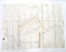 A quantity of early 20thC 1:2500 Ordnance Survey maps, area of Aberporth , Cardigan (Ceredigion),