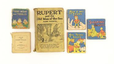 Books: Six childrens books to include Rupert and the Old Man of the Sea by Mary Tourtel; Three